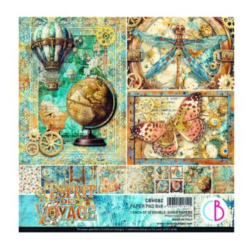 Ciao Bella 8X8 Paper Pad, Esprit de Voyage
