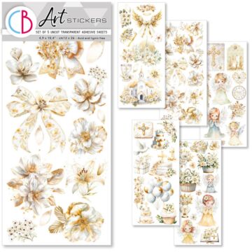 Ciao Bella Art Stickers Uncut Transparent Adhesive Sheets, Blessing Day