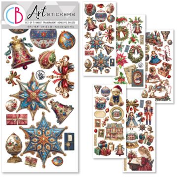 Ciao Bella Art Stickers Uncut Transparent Adhesive Sheets, Toy Shop