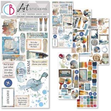 Ciao Bella Art Stickers Uncut Transparent Adhesive Sheets, An Artist Journey
