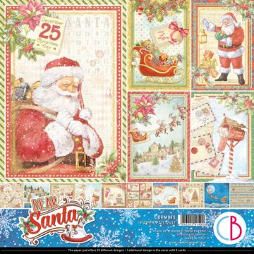 Ciao Bella 12X12 Paper Pad, Dear Santa