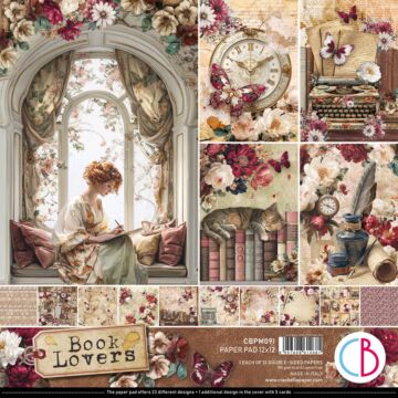 Ciao Bella 12X12 Paper Pad, Book Lovers