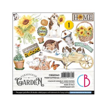 Ciao Bella 6X6 Fussy Cut Pad, Farmhouse Garden