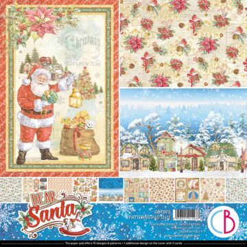 Ciao Bella 12X12 Patterns Paper Pad, Dear Santa