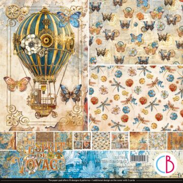 Ciao Bella 12X12 Patterns Paper Pad, Esprit de Voyage