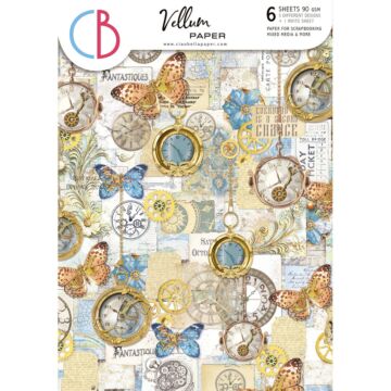 Ciao Bella A4 Patterns Vellum Paper Pack, Esprit de Voyage