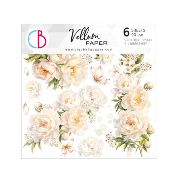 Ciao Bella 6X6 Fussy Cut Vellum Paper Pack, Always & Forever