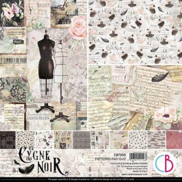 Ciao Bella - 12X12 Patterns Paper Pad, Le Cygne Noir