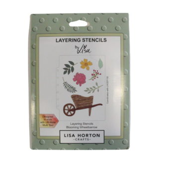 Lisa Horton Crafts -- Layering Stencils Blooming Wheelbarrow