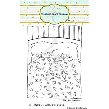 Colorado Craft Company - Clear Stamp - Snoozing Kitties
