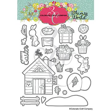 Colorado Craft Company Die, Whimsy World - Bunny Life