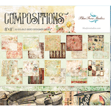 Blue Fern Studios - Compositions - 8x8 Paper Pack