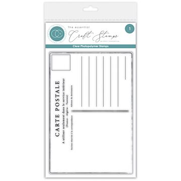Craft Consortium Clear Stamp, Postcard