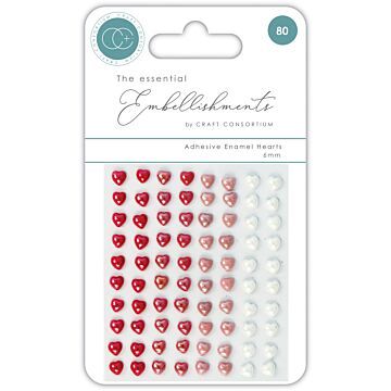 Craft Consortium Adhesive Enamel Hearts