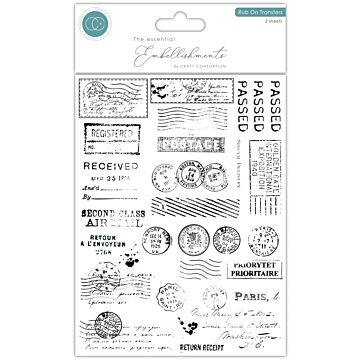 Craft Consortium Rub-on Transfers, Postage