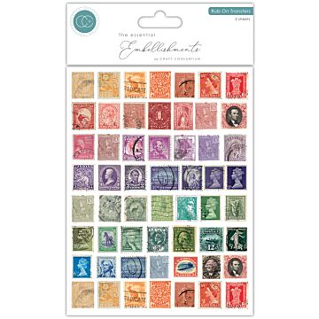 Craft Consortium Rub-on Transfers, Used Stamps
