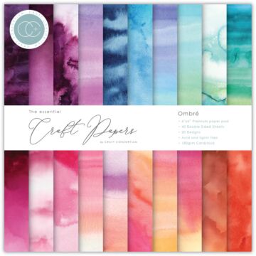 Craft Consortium 6X6 Essential Craft Papers Pad, Ombre