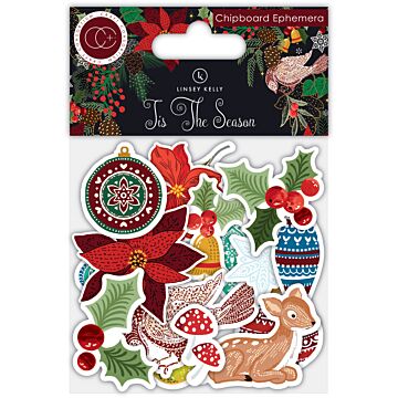 Craft Consortium Chipboard Ephemera, Tis the Season
