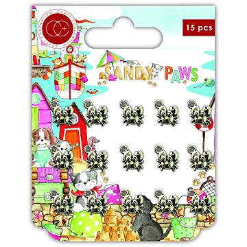 Craft Consortium Metal Charms, Sandy Paws - Silver Little Crabs