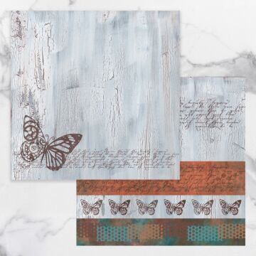 Couture Creations 12X12 Patterned Paper, Steampunk Dreams - 02