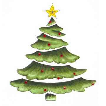 Couture Creations Outline Stamp, Deck the Halls - Tiered Tree
