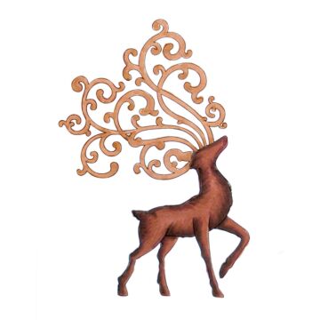 Couture Creations Outline Stamp, Deck the Halls - Proud Reindeer