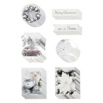 Couture Creations Die Cut Shapes, Deck the Halls - Winter Snow