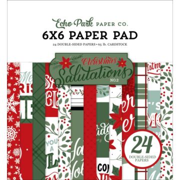 Echo Park CHRISTMAS SALUTATIONS NO. 2 6X6 PAPER PAD