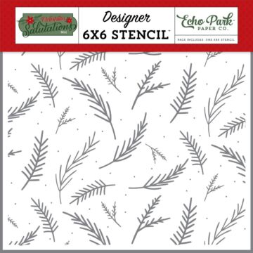 Echo Park Christmas Salutations: Balsam Branches Stencil
