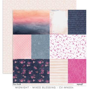 Cocoa Vanilla Studio 12X12 Patterned Paper, Midnight - Mixed Blessing