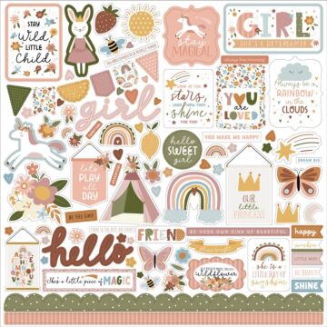 Echo Park Dream Big Little Girl Element Sticker
