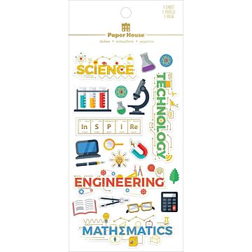 Paper House STEM Dimensional Scrapbooking Stickers