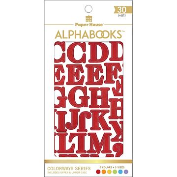 Paper House Alphabet Stickers - Alphabooks Colorways Serifs