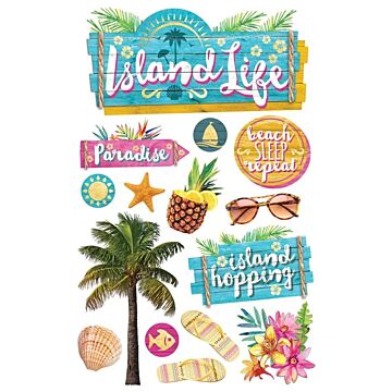 Paper House Island Life Dimensional Sticker