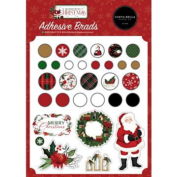 Echo Park Adhesive Brads, A Wonderful Christmas