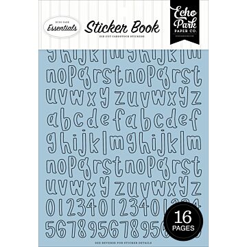 Echo Park Essentials Blue Alpha Sticker Book