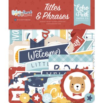 Echo Park Titles & Phrases, Baby on Board Boy