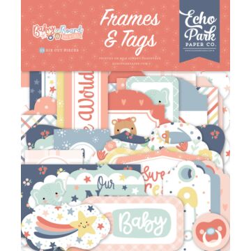 Echo Park Frames & Tags, Baby on Board Girl