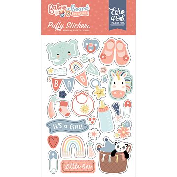 Echo Park Puffy Stickers, Baby on Board Girl