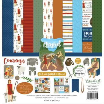 Echo Park 12X12 Collection Kit, Bible Stories: David & Goliath