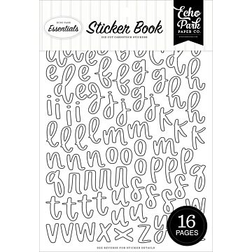 Echo Park Essentials Black and White Alpha Sticker Book