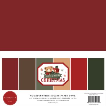 Echo Park Have a Beary Christmas 12x12 Solids Kit