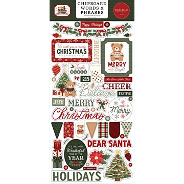 Echo Park Have a Beary Christmas Chipboard Words & Phrases