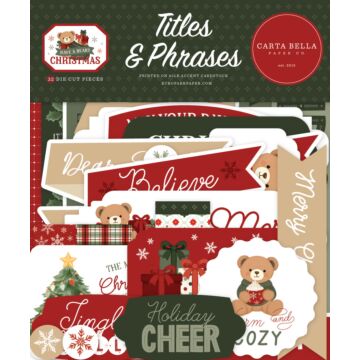 Echo Park Have a Beary Christmas Titles & Phrases