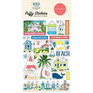 Echo Park Puffy Stickers, Beach Town