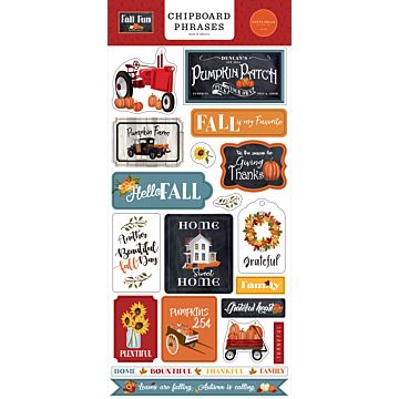 Carta Bella Chipboard Phrases, Fall Fun