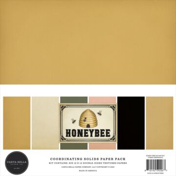 Echo Park 12X12 Solids Kit, Honey Bee