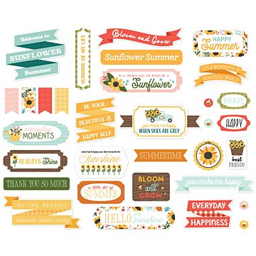 Echo Park Titles & Phrases, Sunflower Summer