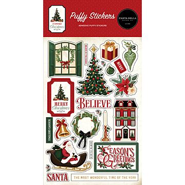 Echo Park Puffy Stickers, A Vintage Christmas