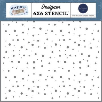 Carta Bella Stencil, Wintertime - Stay Inside Blizzard